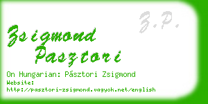 zsigmond pasztori business card